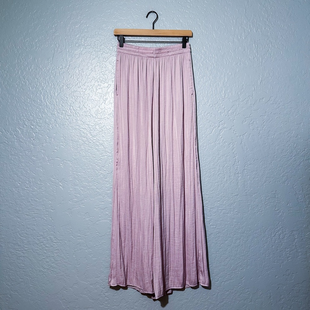 Zara Flowy Satin Wide Leg Pants